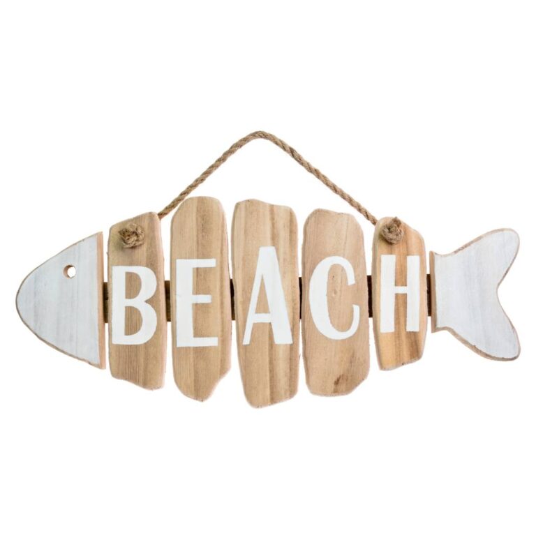 Beach Fish Sign - Yew Tree Garden Centre